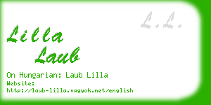 lilla laub business card